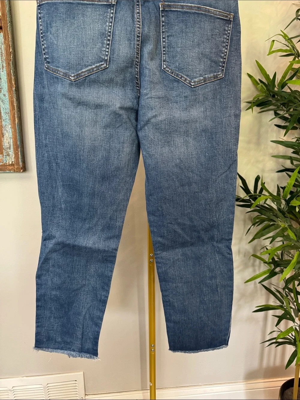 Rewash Medium Blue High-Rise Cropped Straight Jeans NWT 11